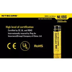Nitecore 18650 Li-ion Battery (2600mAh) NL1826 -Outdoor Equipment 6 154
