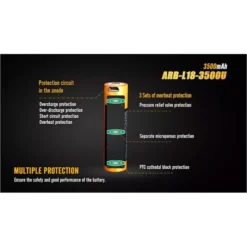 Fenix ARB-L18 18650 3500U Battery -Outdoor Equipment ARB L18 3500U 3