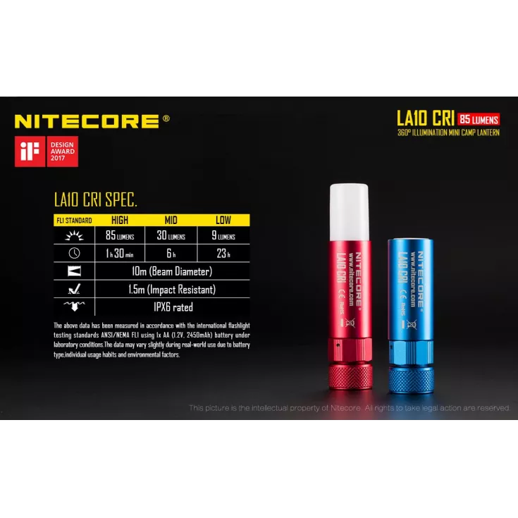 Nitecore LA10 CRI Mini Camping Lantern 13 Nitecore LA10 CRI Mini Camping Lantern - Image 11