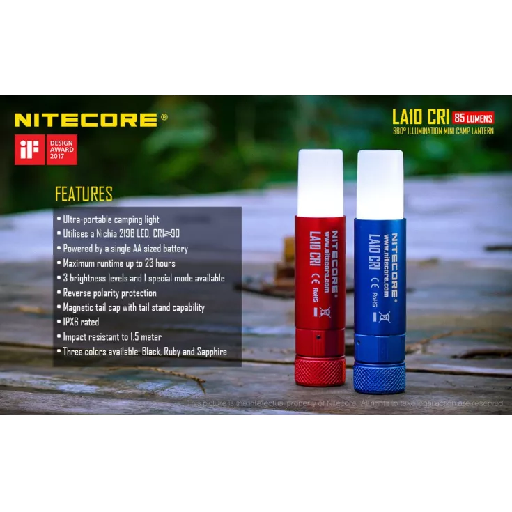 Nitecore LA10 CRI Mini Camping Lantern 14 Nitecore LA10 CRI Mini Camping Lantern - Image 12