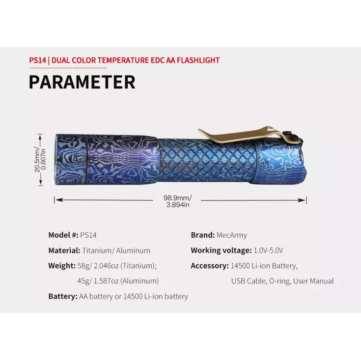 MecArmy PS14 Titanium 12 MecArmy PS14 Titanium - Image 10
