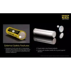 Nitecore 18650 Li-ion Battery (3400mAh) NL1834 -Outdoor Equipment NL1834 3