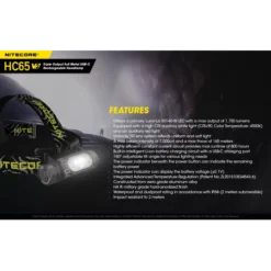 Nitecore HC65 V2 -Outdoor Equipment Nitecore HC65 V2 11