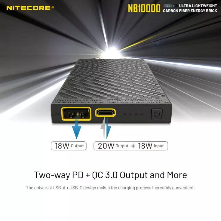 Nitecore NB10000 Silver Power Bank 8 Nitecore NB10000 Silver Power Bank - Image 6