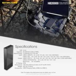 Nitecore NB20000 Power Bank -Outdoor Equipment Nitecore NB20000 11