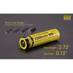 Nitecore 18650 Li-ion Battery (3200mAh) NL1832 -Outdoor Equipment Nitecore NL1832 5