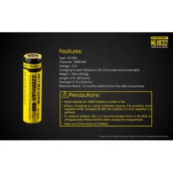 Nitecore 18650 Li-ion Battery (3200mAh) NL1832 -Outdoor Equipment Nitecore NL1832 7
