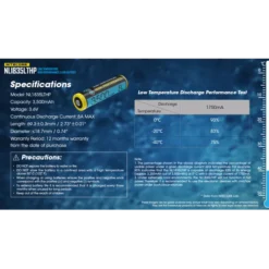 Nitecore NL1835LTHP Low Temperature 18650 3500mAh Li-ion Battery 23 Nitecore NL1835LTHP Low Temperature 18650 3500mAh Li-ion Battery -Outdoor Equipment Nitecore NL1835LTHP 10