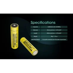 Nitecore 18650 Li-ion Battery (3600mAh) NL1836 -Outdoor Equipment Nitecore NL1836 8