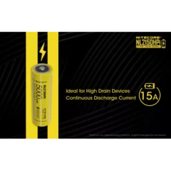 Nitecore 21700 NL2150HPi Li-ion 15A Battery (5000mAH) -Outdoor Equipment Nitecore NL2150HPi 4