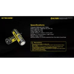 Nitecore 21700 NL2150RX Bidirectional Charging Li-ion Battery (5000mAh) -Outdoor Equipment Nitecore NL2150RX 10