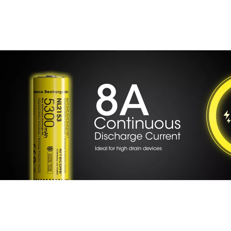Nitecore 21700 NL2153 Li-ion Battery (5300mAh) 6 Nitecore 21700 NL2153 Li-ion Battery (5300mAh) - Image 4