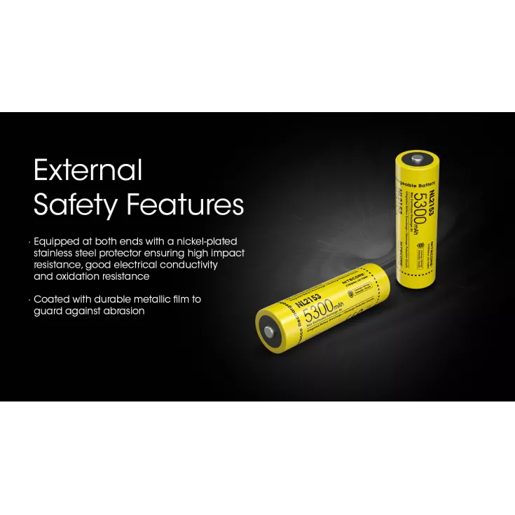 Nitecore 21700 NL2153 Li-ion Battery (5300mAh) 9 Nitecore 21700 NL2153 Li-ion Battery (5300mAh) - Image 7