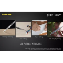 Nitecore NTK07 Slim Titanium Knife 24 Nitecore NTK07 Slim Titanium Knife -Outdoor Equipment Nitecore NTK07 10