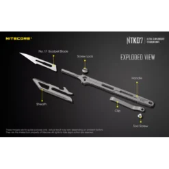 Nitecore NTK07 Slim Titanium Knife 25 Nitecore NTK07 Slim Titanium Knife -Outdoor Equipment Nitecore NTK07 11