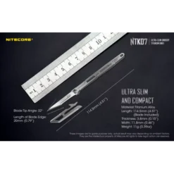 Nitecore NTK07 Slim Titanium Knife 20 Nitecore NTK07 Slim Titanium Knife -Outdoor Equipment Nitecore NTK07 6