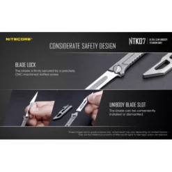 Nitecore NTK07 Slim Titanium Knife 21 Nitecore NTK07 Slim Titanium Knife -Outdoor Equipment Nitecore NTK07 7
