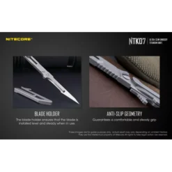 Nitecore NTK07 Slim Titanium Knife 22 Nitecore NTK07 Slim Titanium Knife -Outdoor Equipment Nitecore NTK07 8