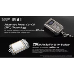 Nitecore TINI 2 Ti 20 Nitecore TINI 2 Ti -Outdoor Equipment Nitecore TINI 2 Ti 6
