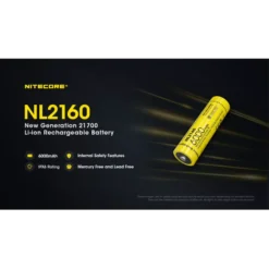 Nitecore 21700 NL2160 Li-ion Battery (6000mAh) -Outdoor Equipment nitecore nl2160 1