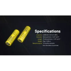 Nitecore 21700 NL2160HP Li-ion High Performance (6000mAh) Battery 19 Nitecore 21700 NL2160HP Li-ion High Performance (6000mAh) Battery -Outdoor Equipment nitecore nl2160hp 10