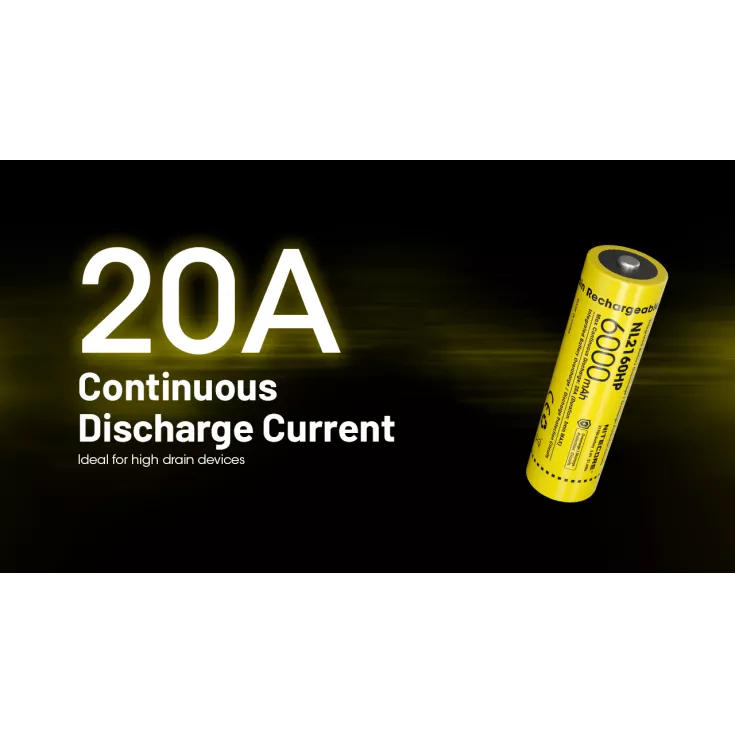 Nitecore 21700 NL2160HP Li-ion High Performance (6000mAh) Battery 11 Nitecore 21700 NL2160HP Li-ion High Performance (6000mAh) Battery - Image 9