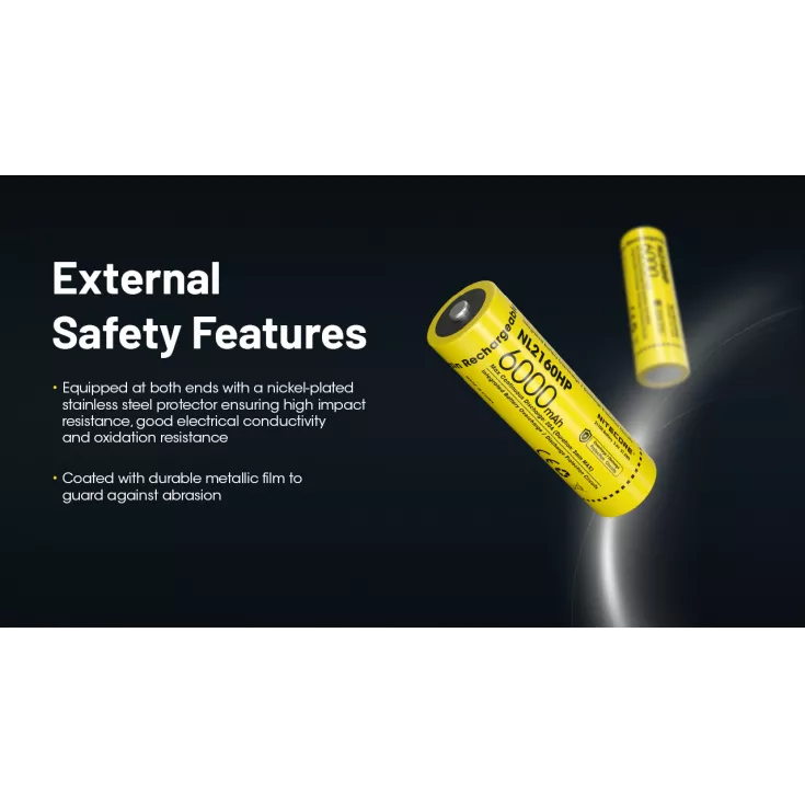 Nitecore 21700 NL2160HP Li-ion High Performance (6000mAh) Battery 6 Nitecore 21700 NL2160HP Li-ion High Performance (6000mAh) Battery - Image 4