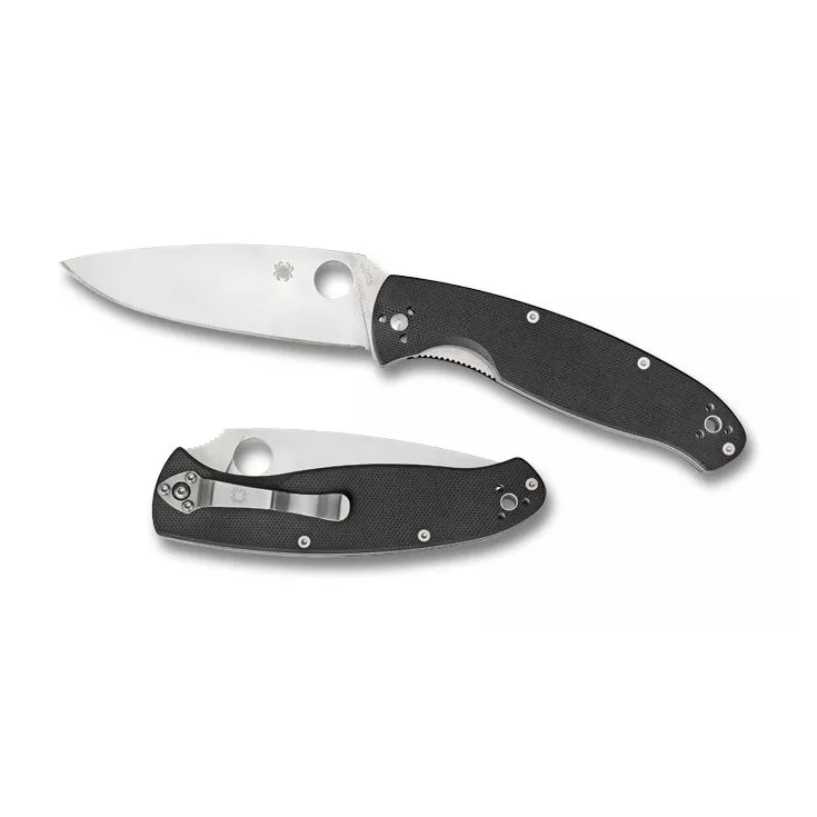 Spyderco Resilience - Black G-10 Handle & Plain Edge Blade 3 Spyderco Resilience - Black G-10 Handle & Plain Edge Blade